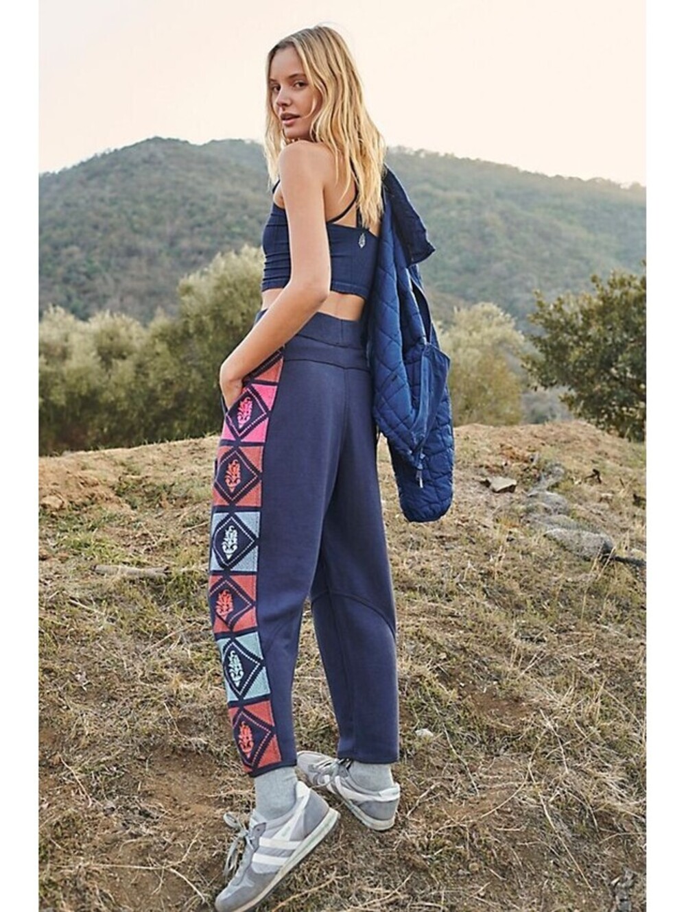 NEW Free People Team Spirit Pant Sweatpants Embroidered
